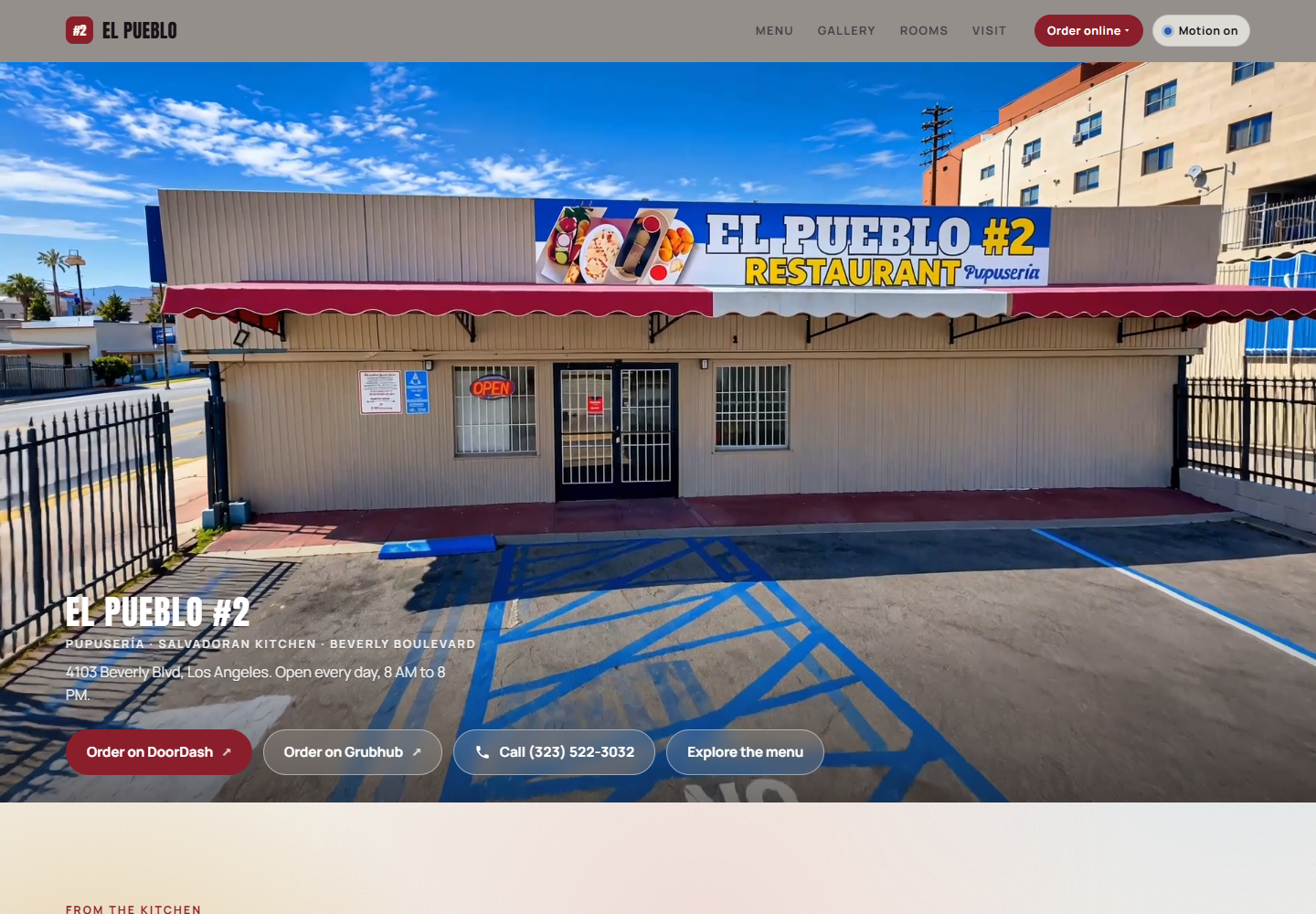 El Pueblo website preview