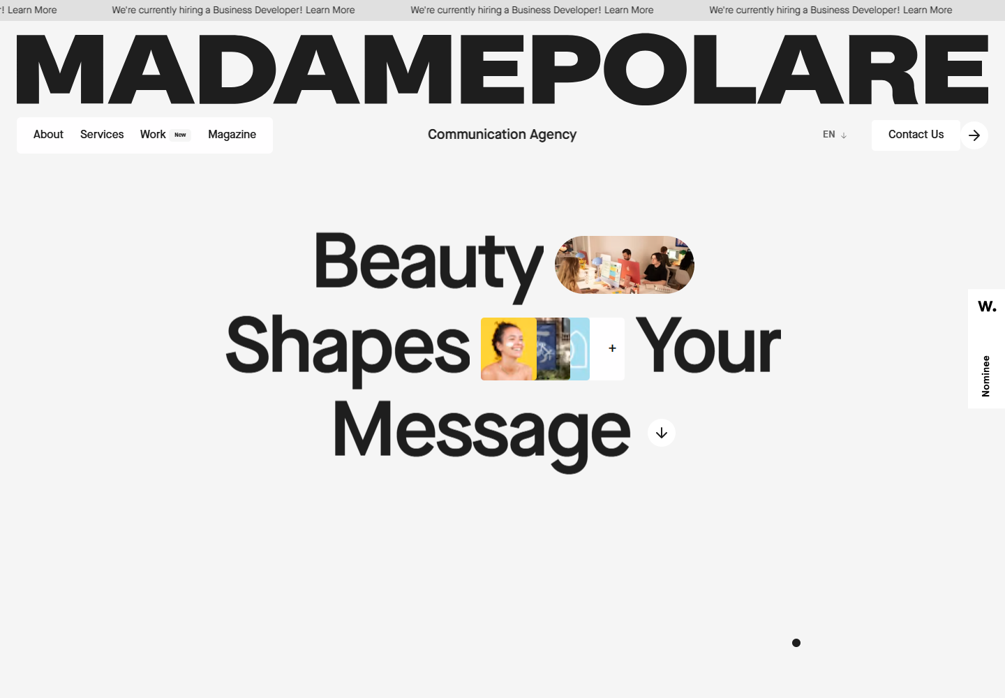 MadamePolare website preview